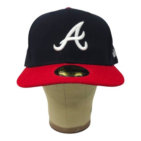 Atlanta Braves Fitted 7 1/2 Hat MLB Cap Embroidered Logo New Era 59Fifty - Picture 9 of 13
